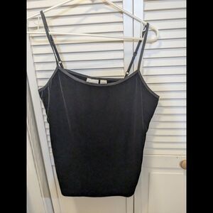 Chico's Black Velvet Cami Tank Top 3 XL 16 Plus Goth Whimseygoth Boho